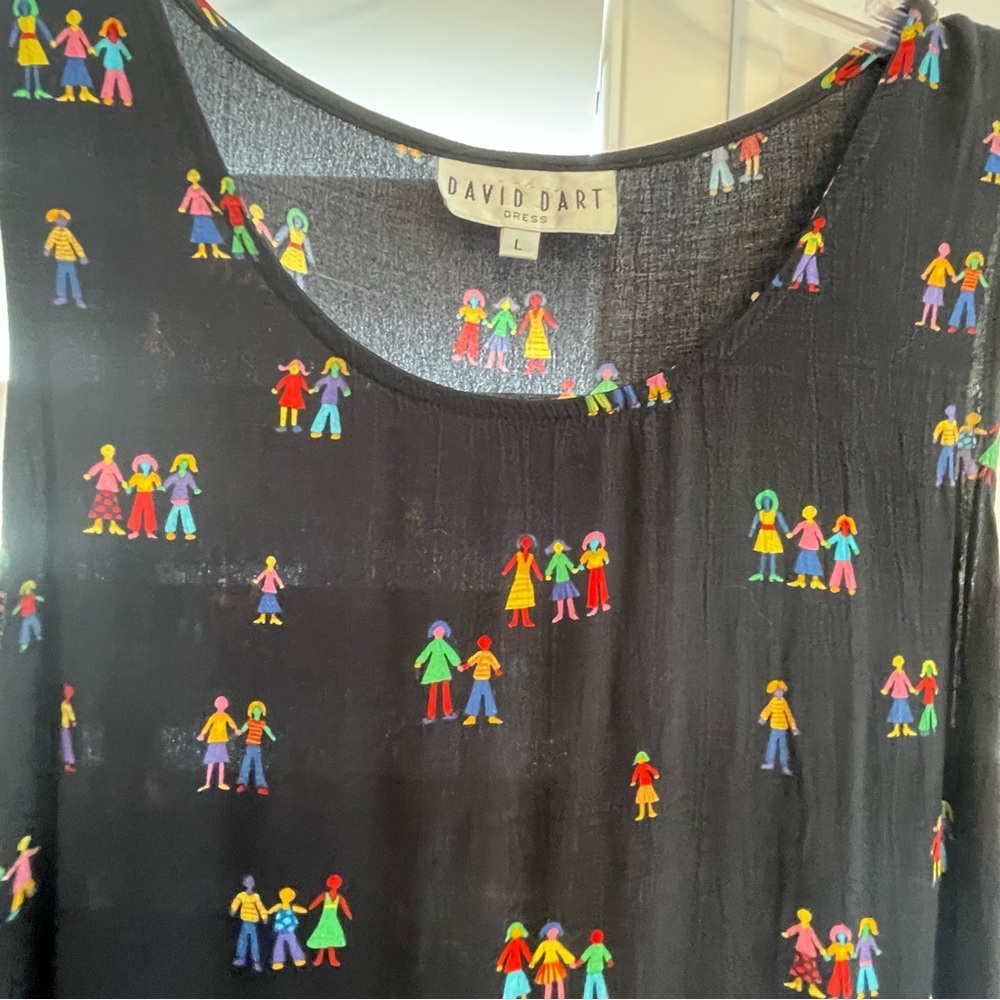 David Dart Black Sleeveless Scoop Neck Sundress teacher - Picture 5 of 6
